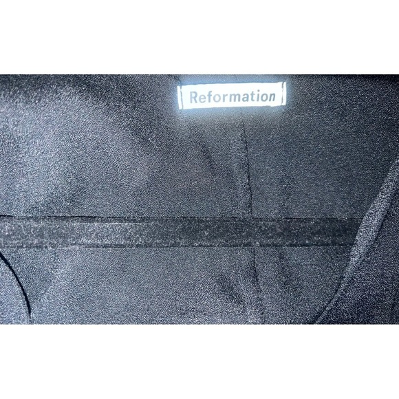 Reformation Black Nell Long Sleeve Henley v neck boho minimalist xs - Picture 6 of 8